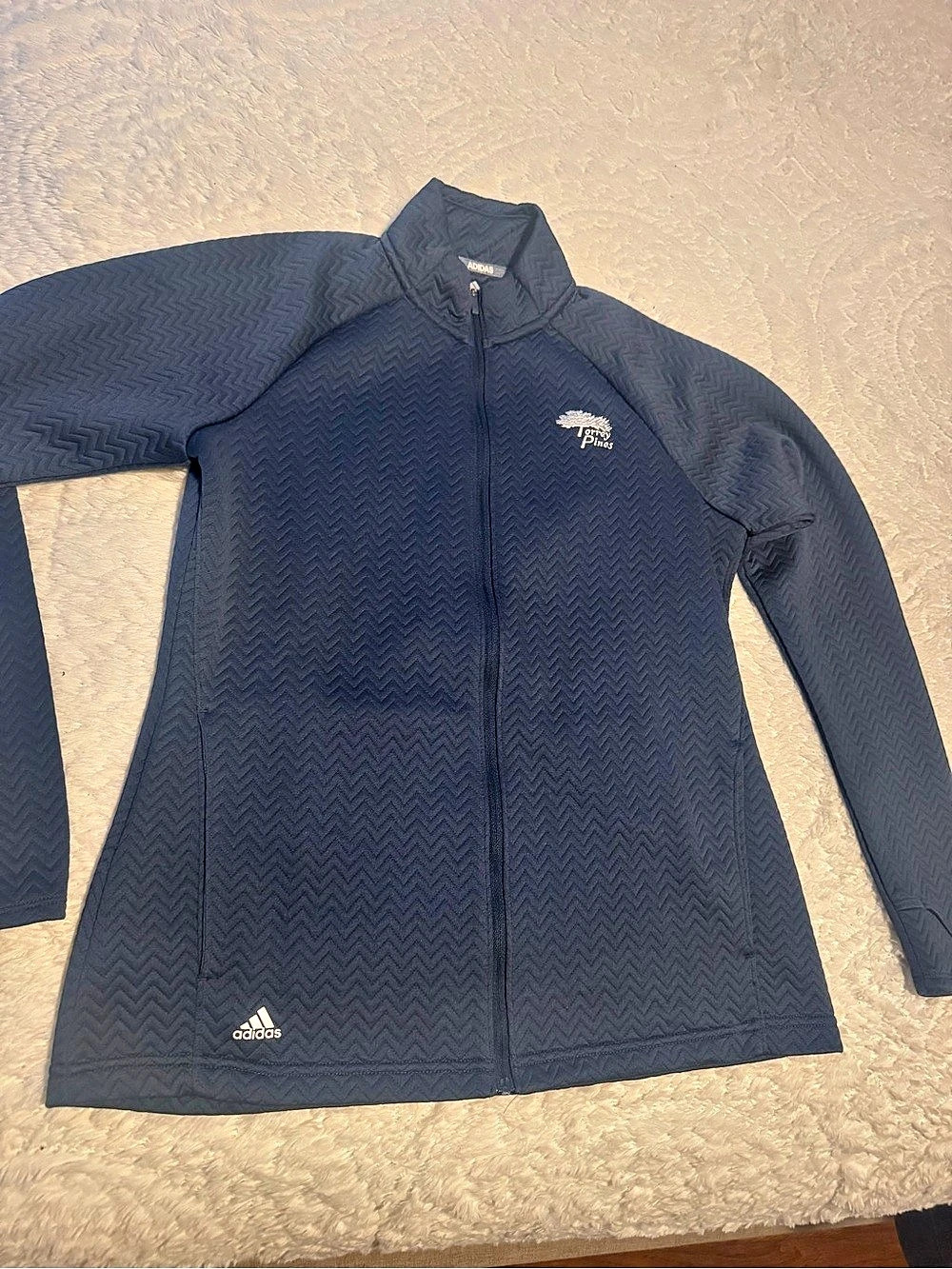 adidas Perry Pines Black Performance Jacket Size Medium Like New
